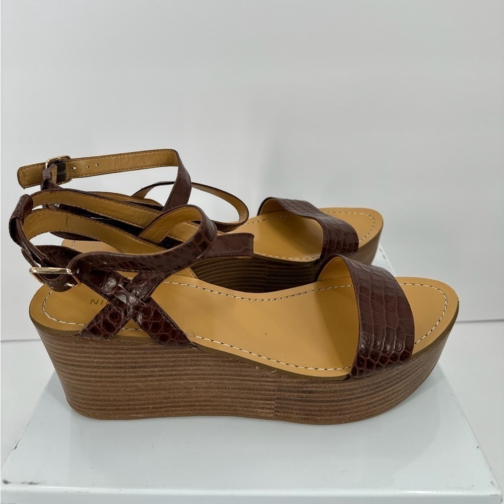 Nine West NW Rolleup Brown Sandal Size 9 NEW